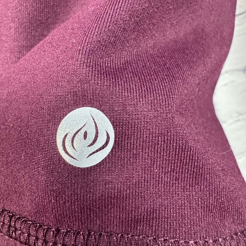 APANA Women's Burgundy Mauve Quarter Zip Pullover Zen Chaser Top Size L - Picture 4 of 7